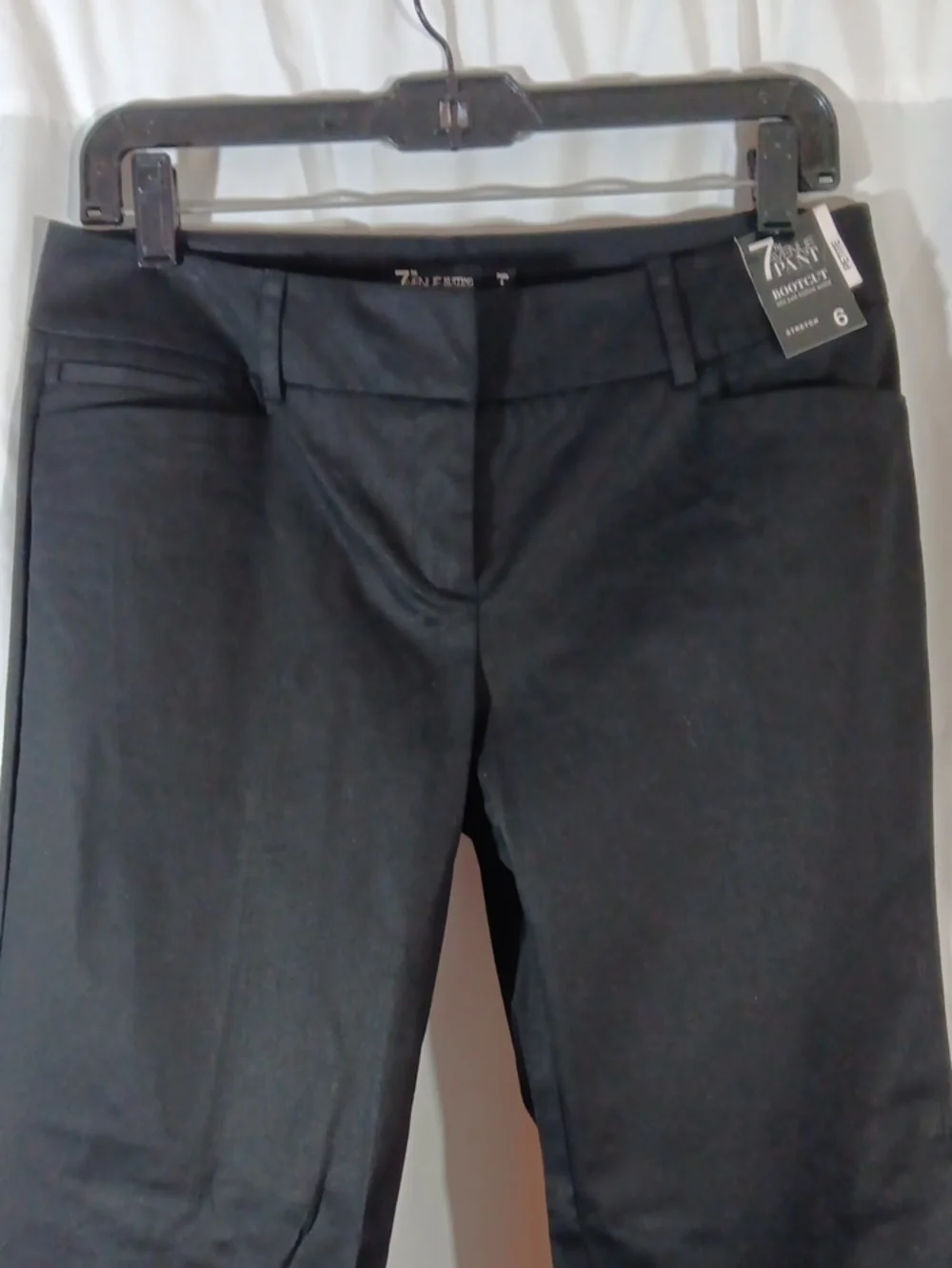 New York & Co NWT Womens Petite 6 Bootcut Black Pants 7th Avenue Work Office